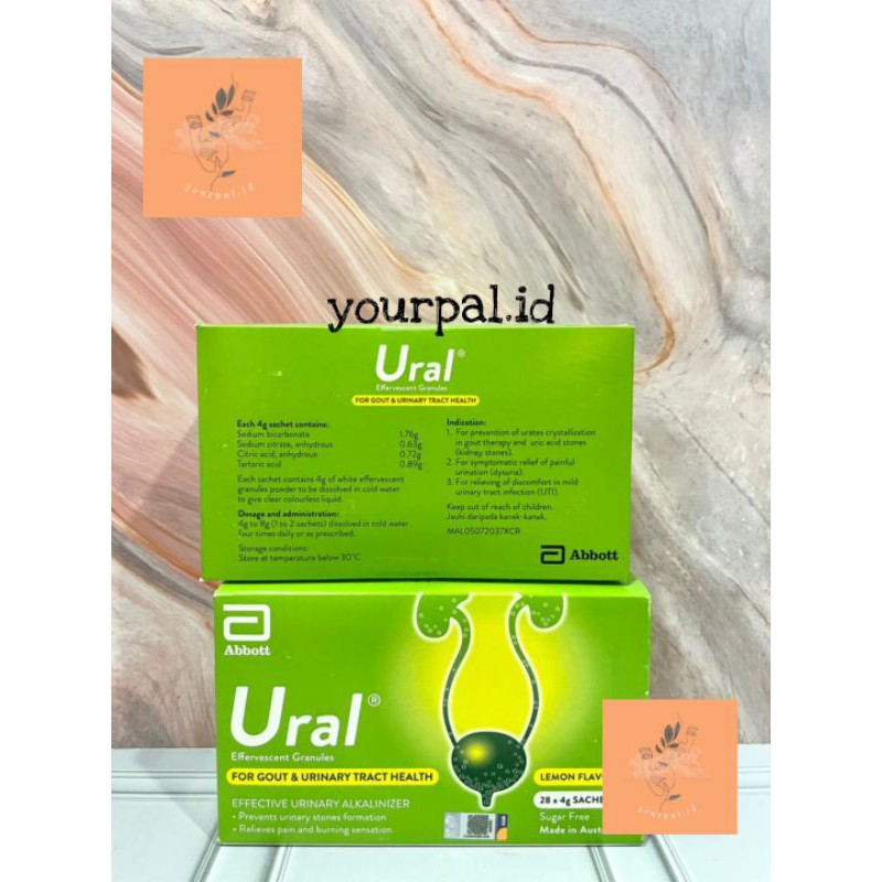 Ural Effervescent Granules - 28 sachet/Lemon