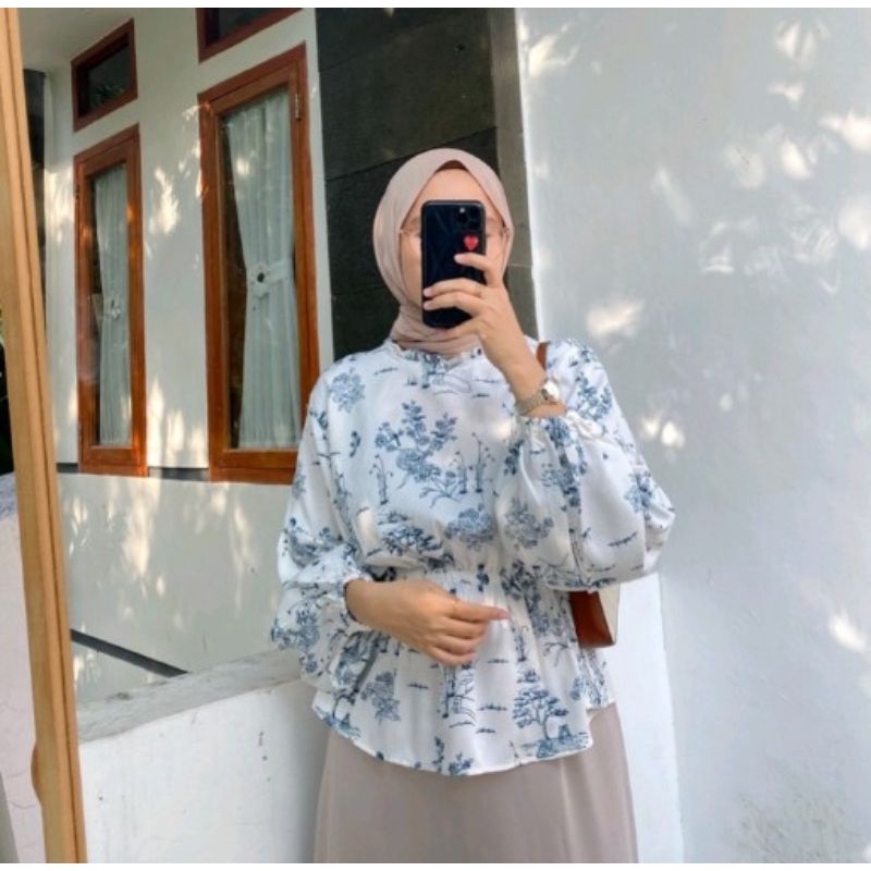 village crinkle blouse outfix