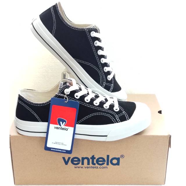 SEPATU SNEAKER VENTELS BASIC /SEPATU CASUAL VENTELA BASIC  Balck white