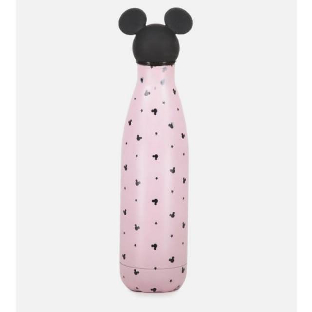 Botol Minum Typo Mickey Mouse Metal Water Bottle 500 ml - Pink