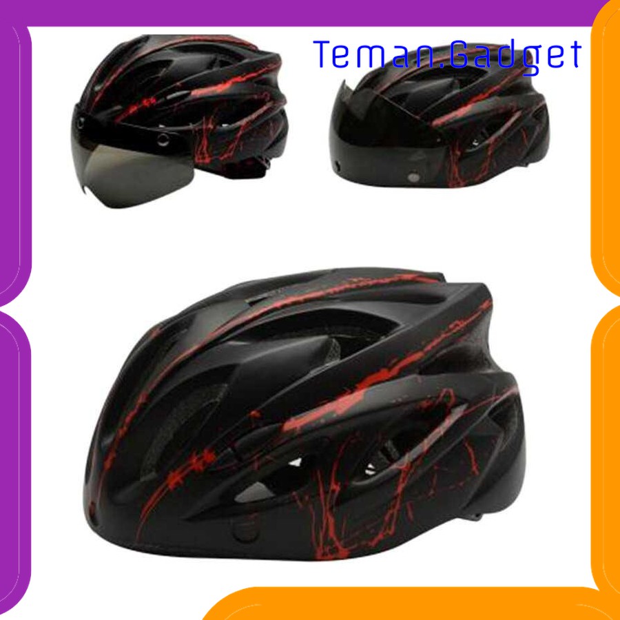 TG-IB313 TAFFSPORT HELM SEPEDA CYCLING BIKE HELMET VISOR REMOVABLE LENS - TT-31