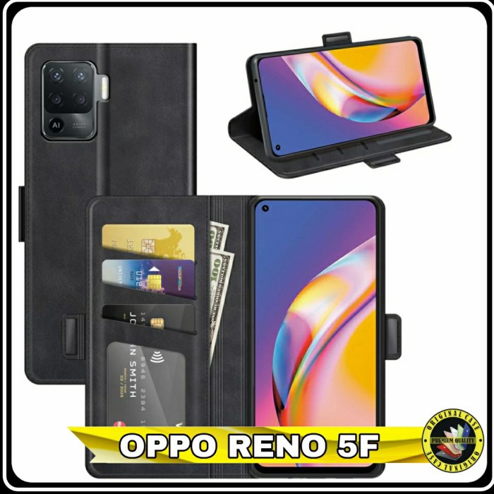 Casing Oppo Reno 5F Flip case Reno5F Case Dompet kulit Premium Cover