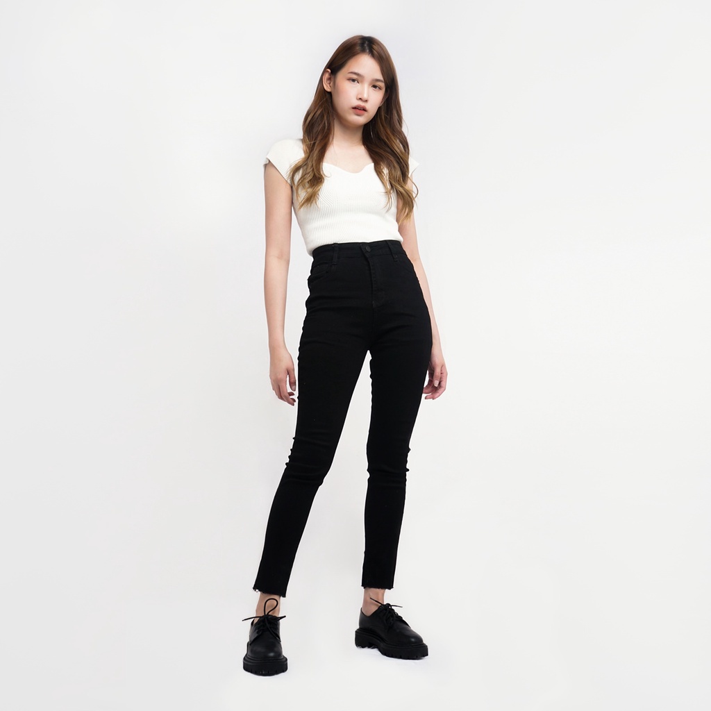 VIERLIN - Jeans 8834 - HIGH WAIST SKINNY JEANS POLOS BASIC IMPORT