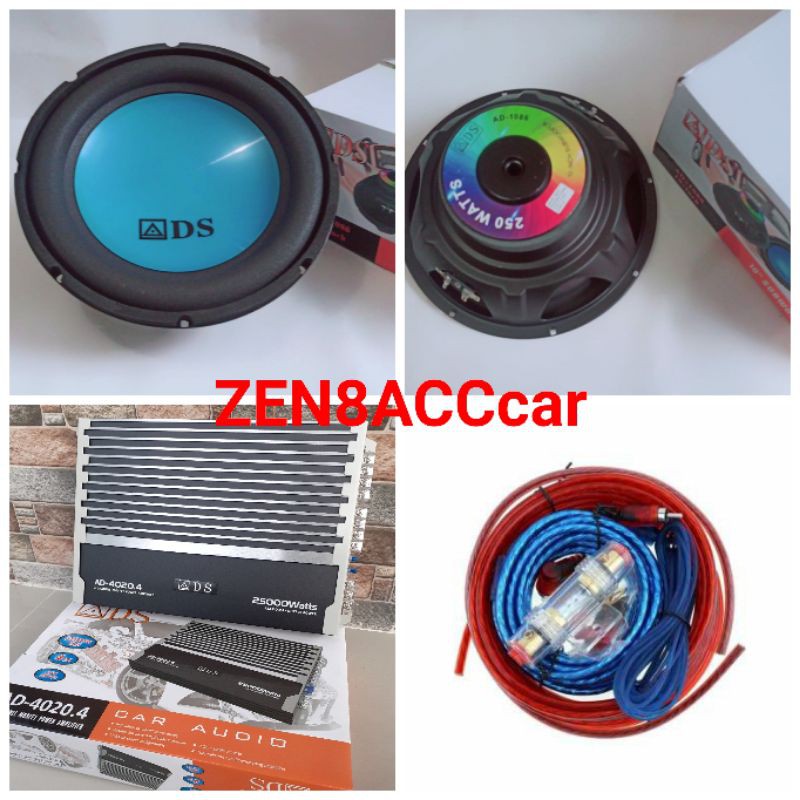 paket audio mobil hemat ADS subwofer 10 inc
