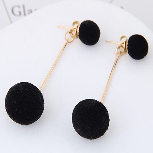LRC Anting Tusuk Sweet Double Fuzzy Balls Pendant Decorated Pure A4770X