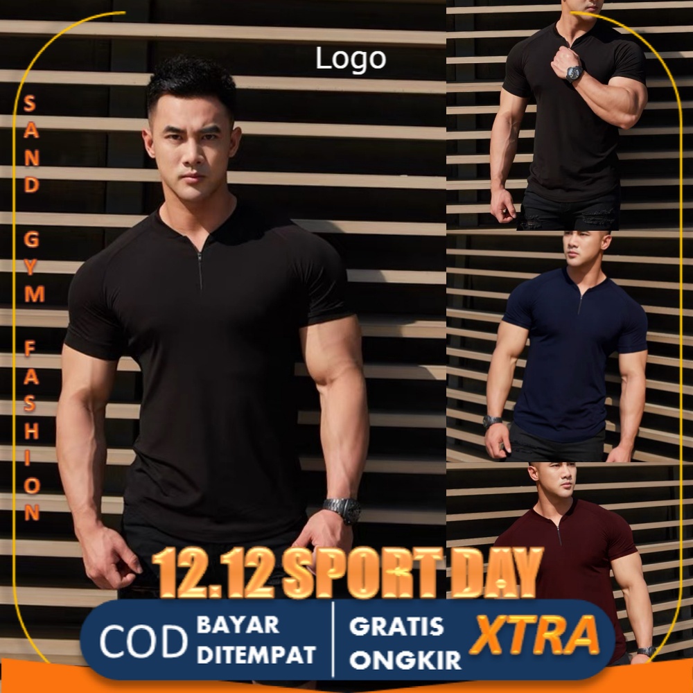 KAOS FASHION PRIA KOREA OOTD KEREN MUSCLEFIT KERAH BAGUS SUPER KECE SGF