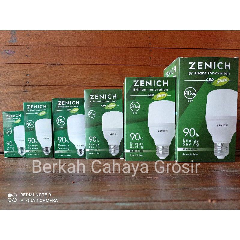 ZENICH LAMPU LED KAPSUL 5W 10W 15W 20W ZENICH GREEN MURAH TERANG ISTIMEWA GARANSI 1 TAHUN