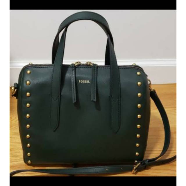 Fossil Sidney Satchel Spruce Color