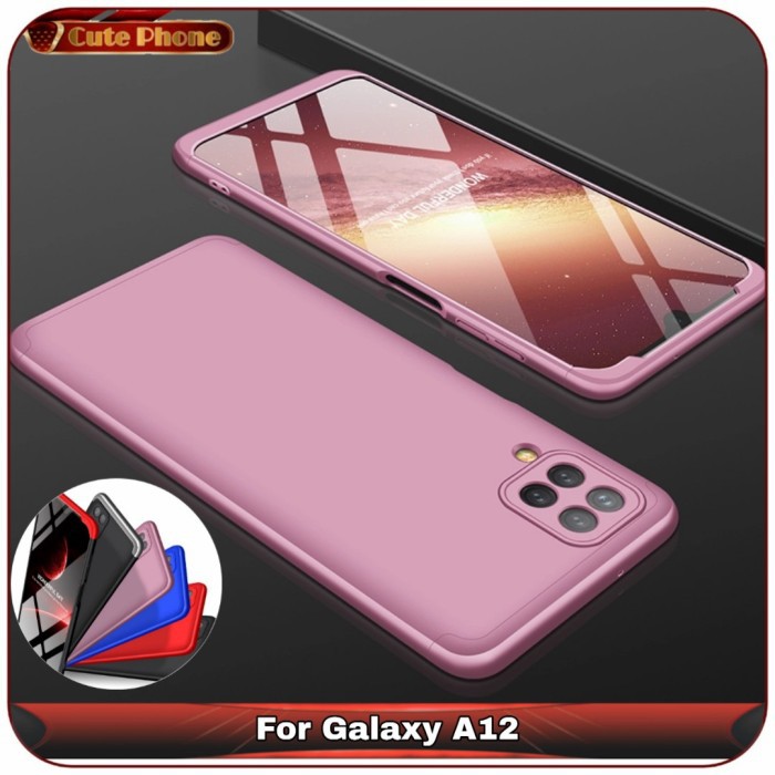 Casing Hard Case Samsung Galaxy A12 A 12 Slim Fit Armor Full Cover GKK