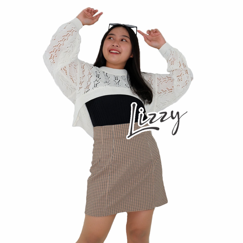 Lizzy - BLOUSE CROP JOLIE KNIT PREMIUM