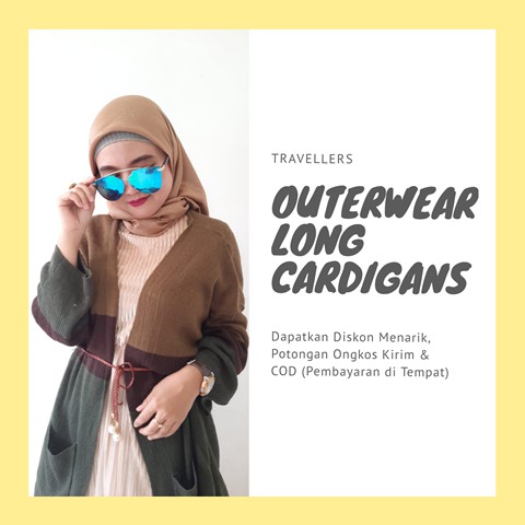 Outerwear Long Cardigans Cardigan Rajut by Travellers