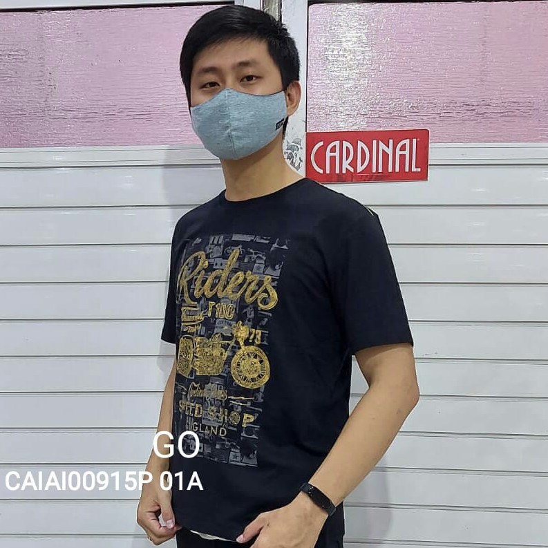 gof KJS CARDINAL JEANS KAOS Cowok Pakaian Pria Reguler Slimit Lengan Pendek Santai