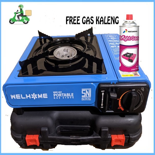 Kompor Portable Welhome WKP-001 free gas kaleng promo