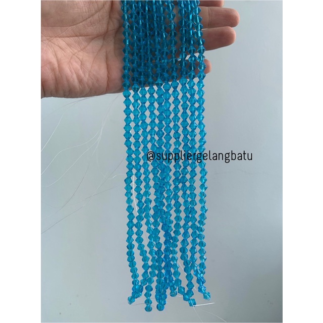 kristal BICONE AUSTRIA BIRU 6mm diamond belimbing craft GELANG KALUNG