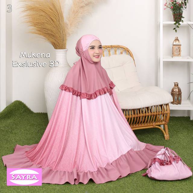 Mukena Premium Exclusive 3D ORIGINAL Sayra