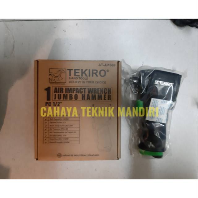 TEKIRO AT-AI1668 air impact 1/2" Dr jumbo hammer impek Alat buka pasang baut tenaga angin