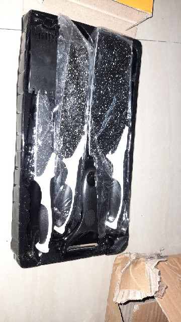 [ J13 ] Pisau Hitam Set 5 In 1 / Pisau Dapur Set Serbaguna J13