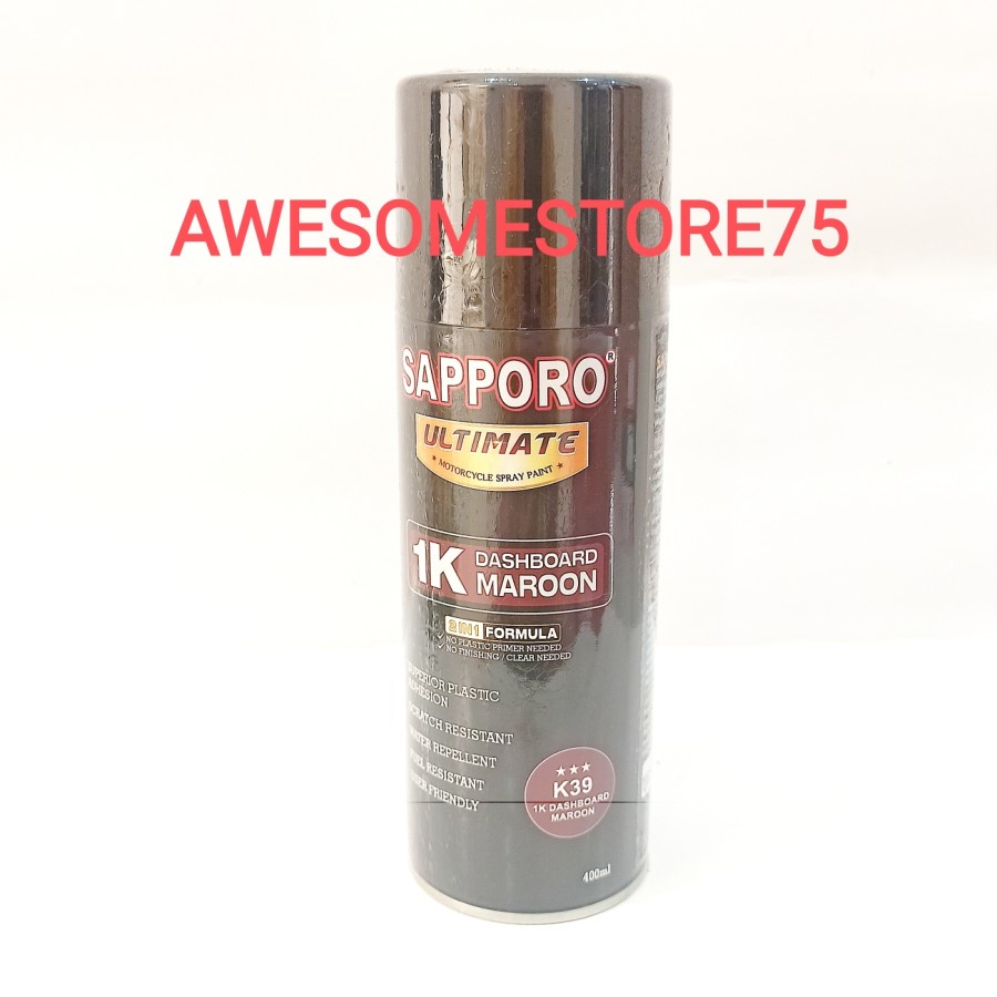 SAPPORO ULTIMATE *** K39 1K MAROON DASHBOARD COATING Merah Darah Tua Cat Semprot