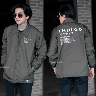 Jaket Windbreaker Indigo Jaket Parasit Pria Wanita Elegant