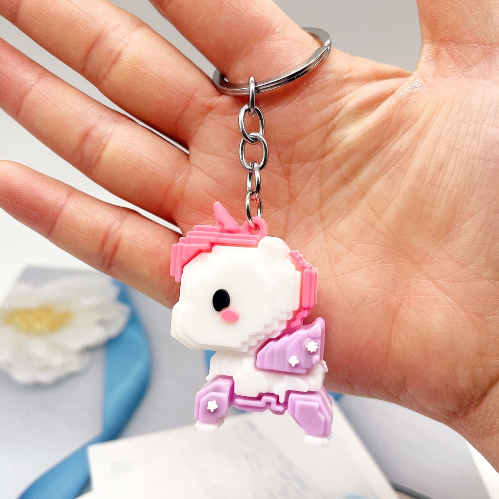 GANTUNGAN KUNCI UNICORN LEGO // Ganci Karakter Unicorn Lego Unik Lucu | Gantungan tas | Bag Charm | Souvenir Murah | Keychain | COD