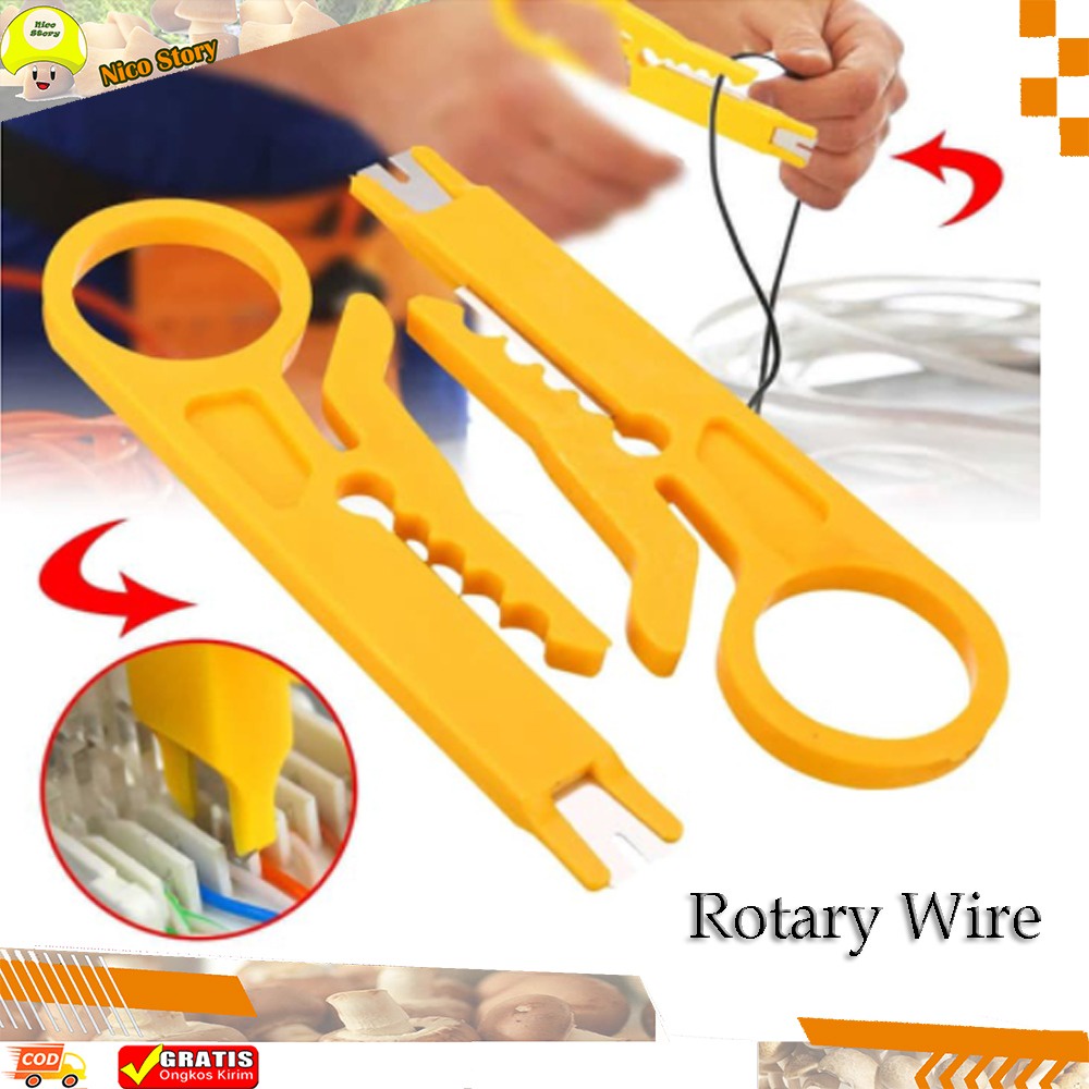 (NCS) Rotary Wire Stripper Pengupas Kulit Kabel Kupas Kabel Tang Cutter