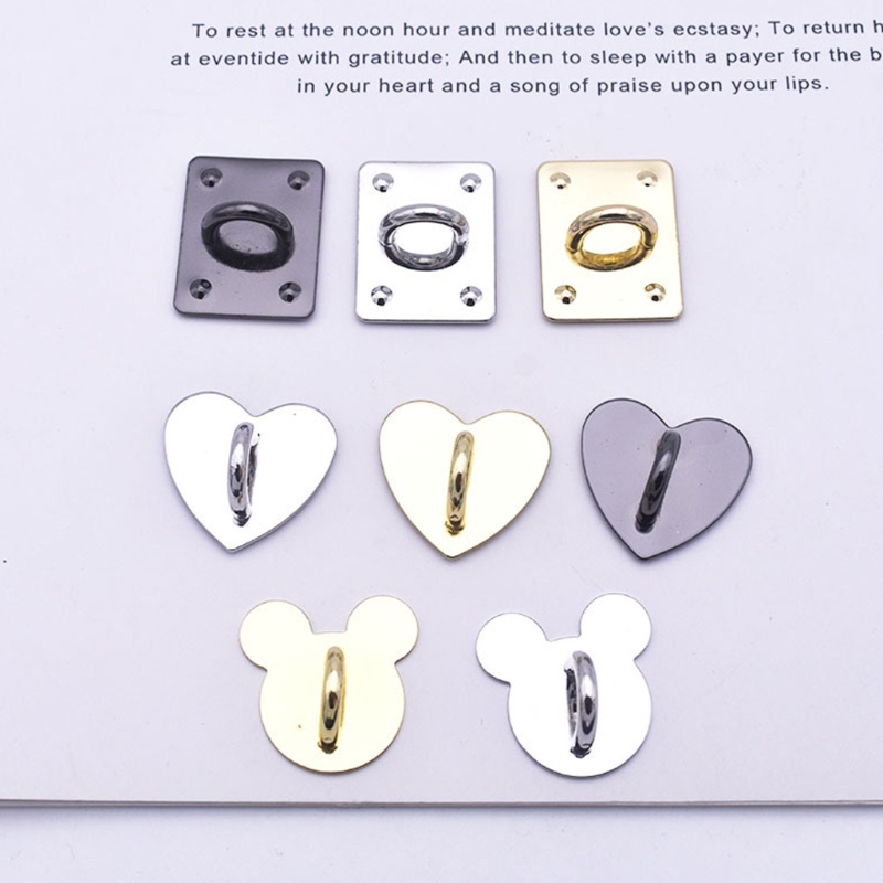 Siy Kait Metal Flatback Bentuk Hati Warna Goldsilver Untuk Diy Aksesoris Perhiasan Charms