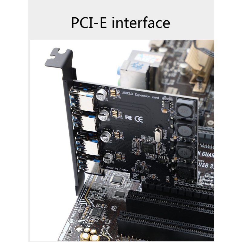 Btsg 4port USB 3.0 PCIE HUB PCI-E Kartu Ekspanding Adapter Controller Extender Cards