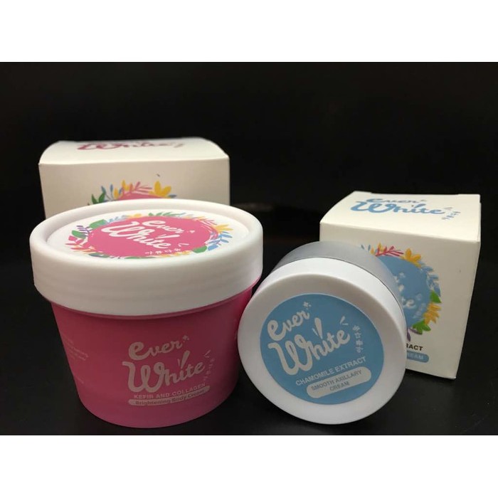 PERAWATAN TUBUH MEMUTIHKAN MENGHALUSKAN LENGKAP /  EVERWHITE PAKET DUO - EVERWHITE PINK ( BADAN ) +