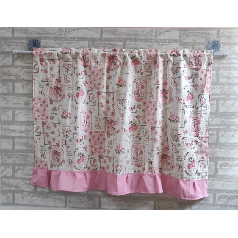 gorden hordeng tirai kolong dapur shabby