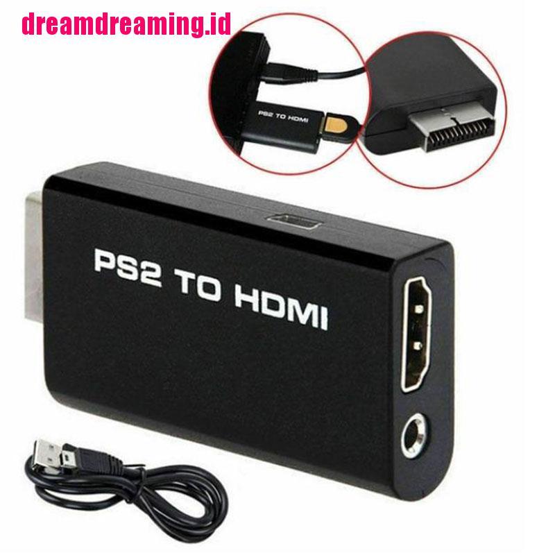 (dreamdreaming.id) Adapter Converter PS2 Ke HDMI Dengan Output Audio 3.5mm Untuk Monitor HDTV