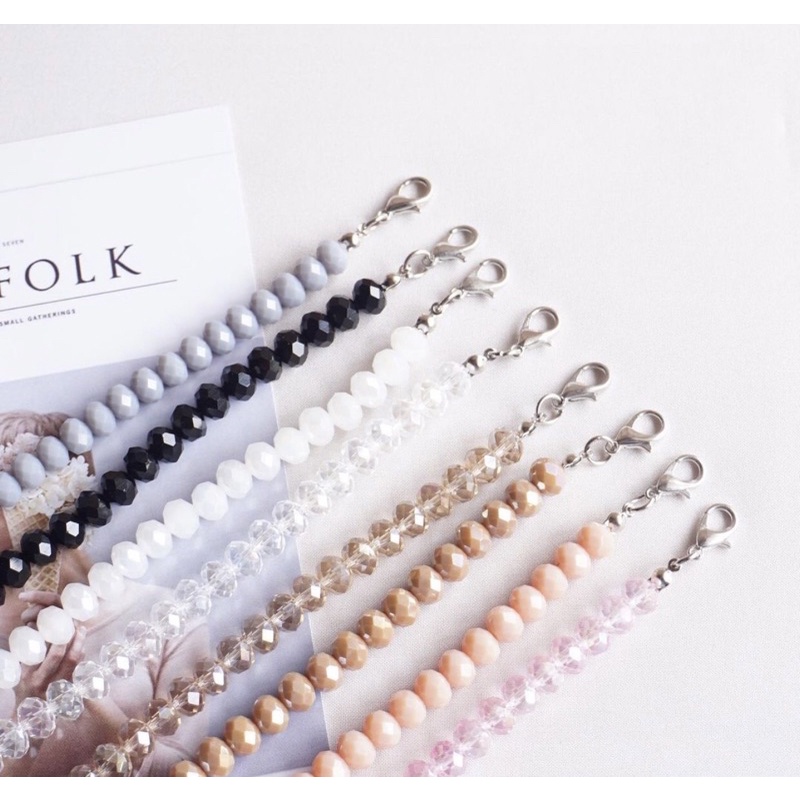 Konektor masker / Pengait Masker crystal premium / Tali masker hijab