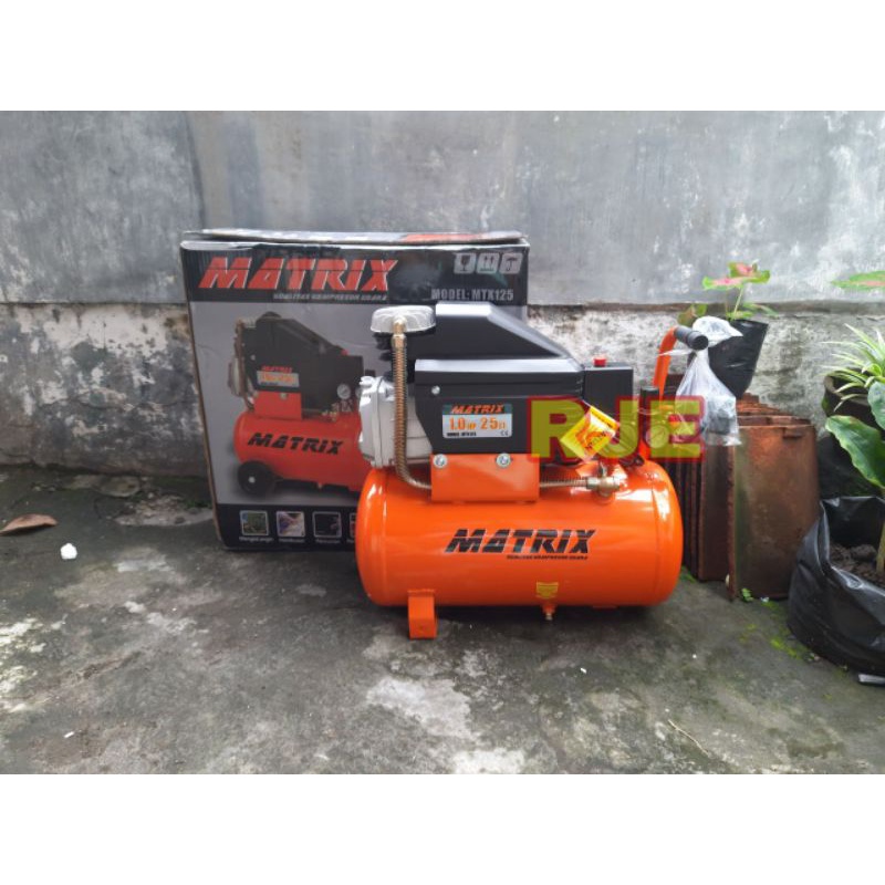 Kompresor angin 1 hp 25 liter matrix 1 hp - kompresor pakai oli - kompresor angin listrik