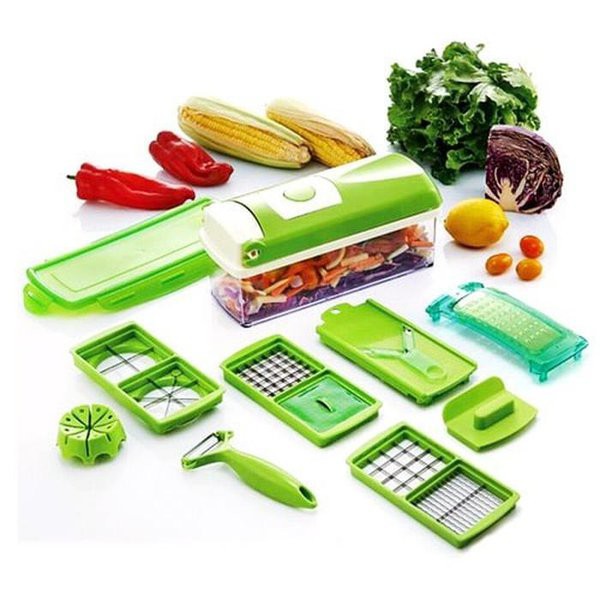 Genius Nicer Dicer Plus - Alat Pemotong Parutan Pengupas Masakan, Alat Pemotong Buah dan Sayuran