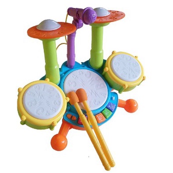 JAZZ DRUM SET - Drum Set Anak dengan Microphone Musik ( M124 )