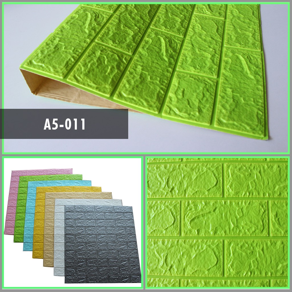 Wallpaper Walpaper Walpeper Dinding 3D Kamar Tidur Foam Murah 70 x 77 cm r Stiker Bata Putih 3MM-8