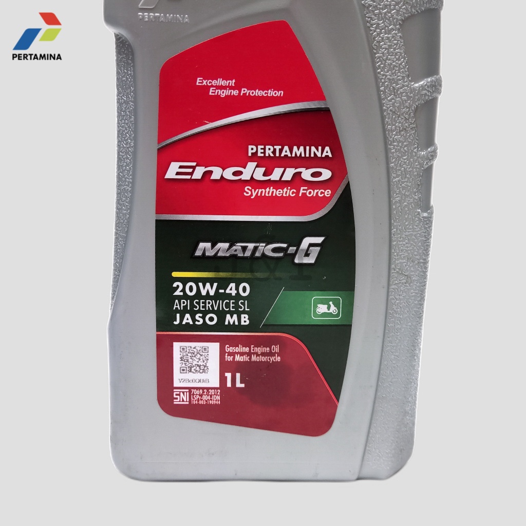 Oli Pertamina Enduro Matic-G 20W-40 API SL JASO MB 0,8 Liter