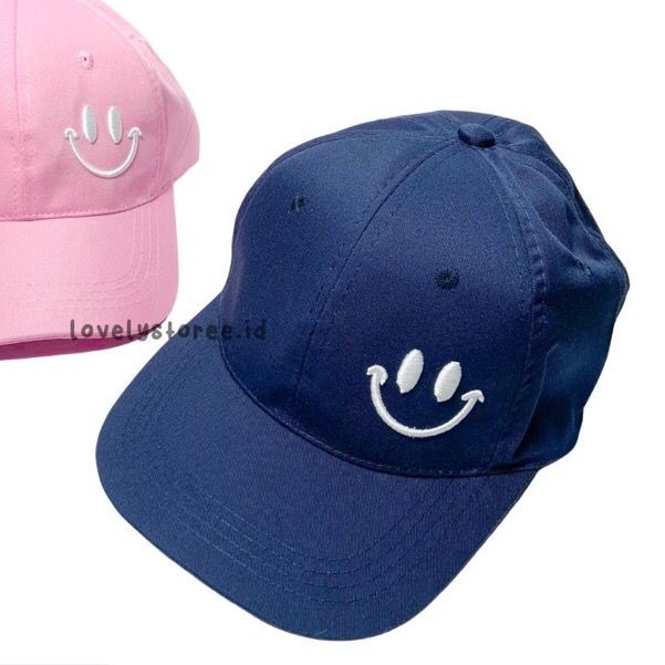 Topi Baseball Smile Pria/wanita premium