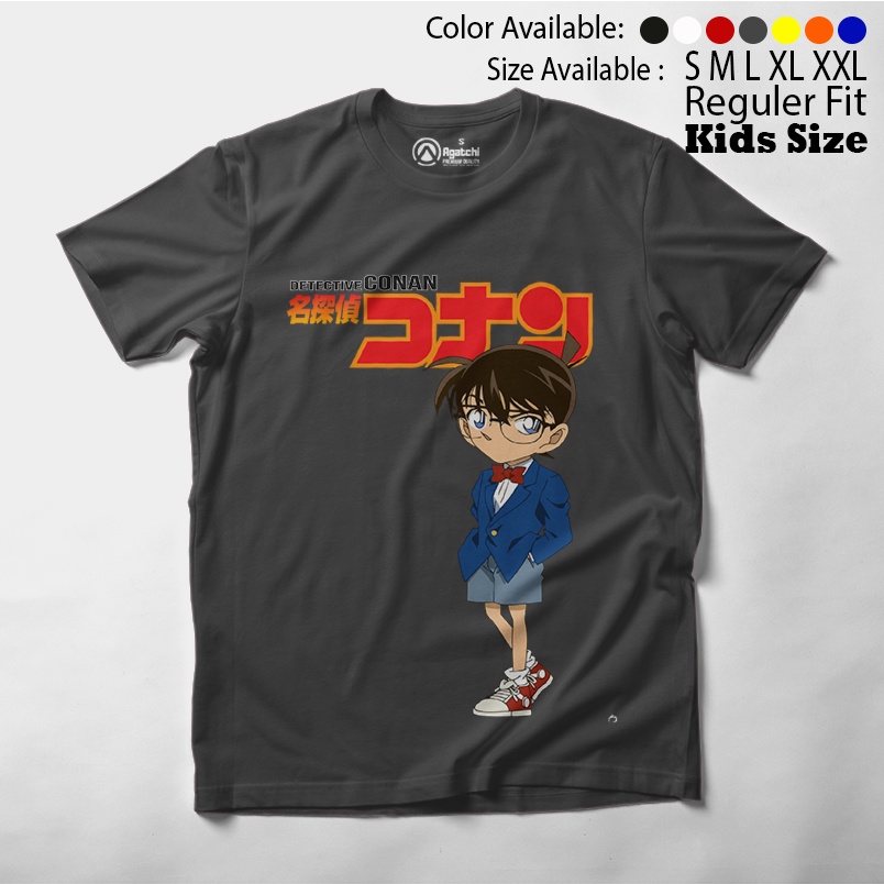 Baju Anak Kaos Distro Atasan Anak Laki-laki Anime Detective Conan Edogawa - Shinichi Kudo