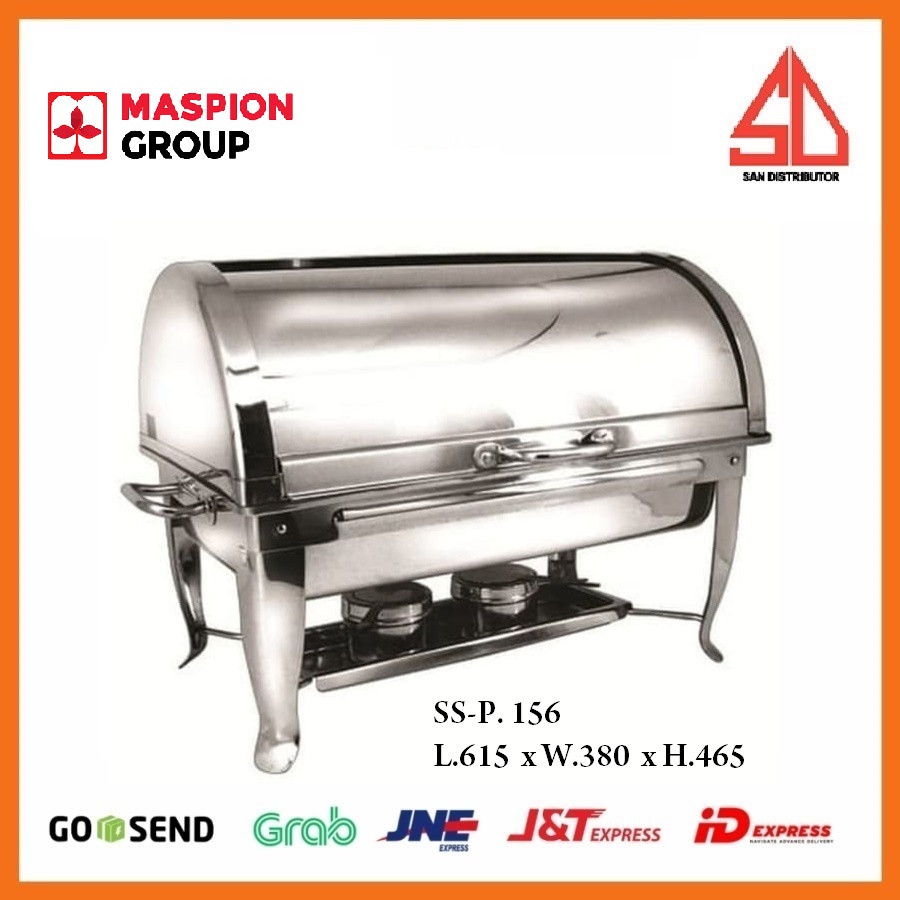 ROLLTOP MASPION SS-P 156 STAINLESS STEEL Roll Top Chafer  buffet serfer XtraLarge CATERING