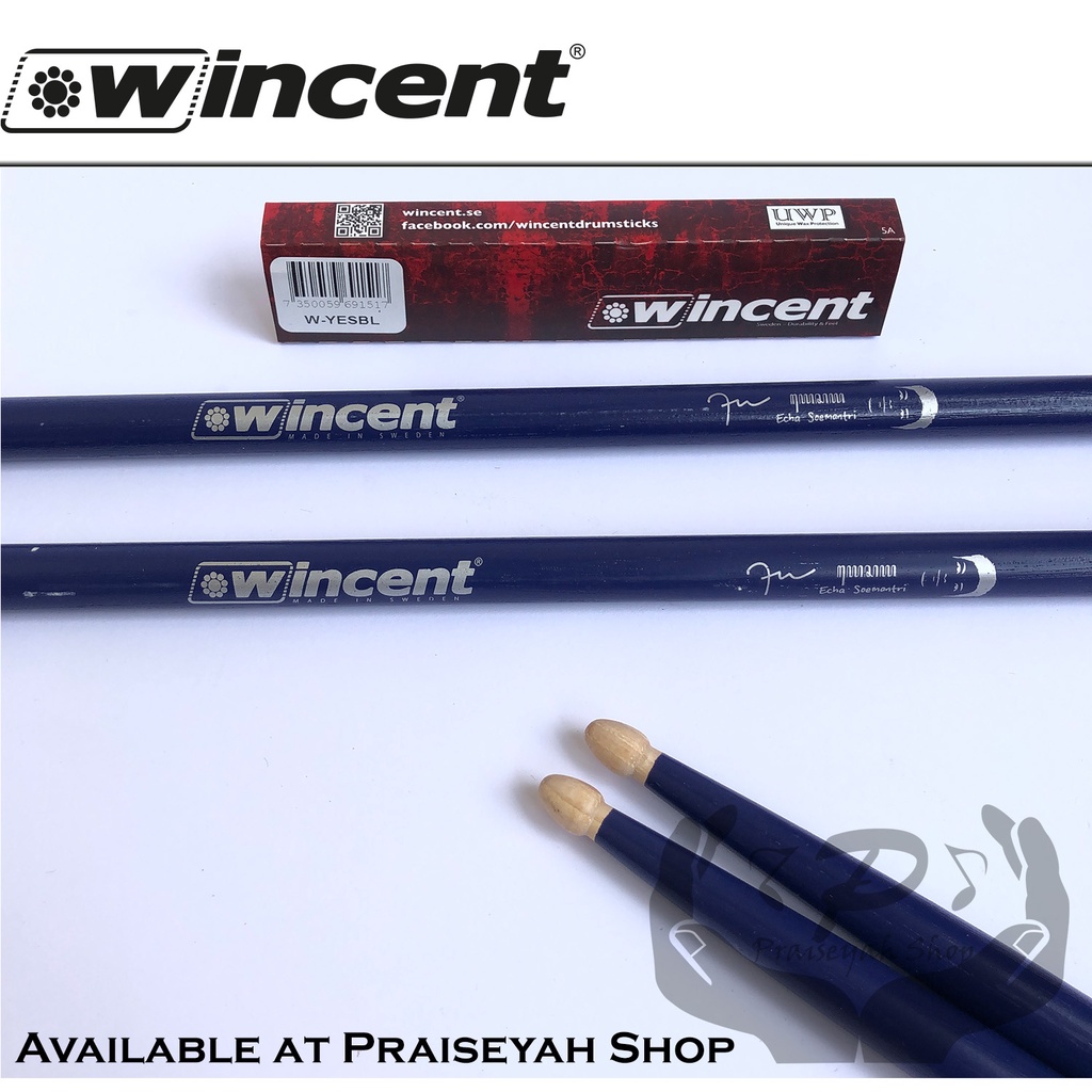 Echa Soemantri Signature Stick Drum Wincent YES Stik Panjang 5A XXL Biru Dan Natural