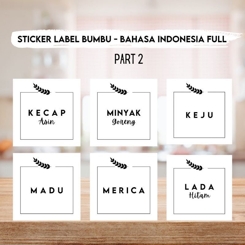 

Sticker Label Bumbu Aesthetic Kekinian Meal Preparation Indo Part 2