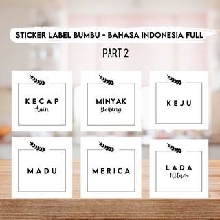 Sticker Label Bumbu Aesthetic Kekinian Meal Preparation Indo Part 2