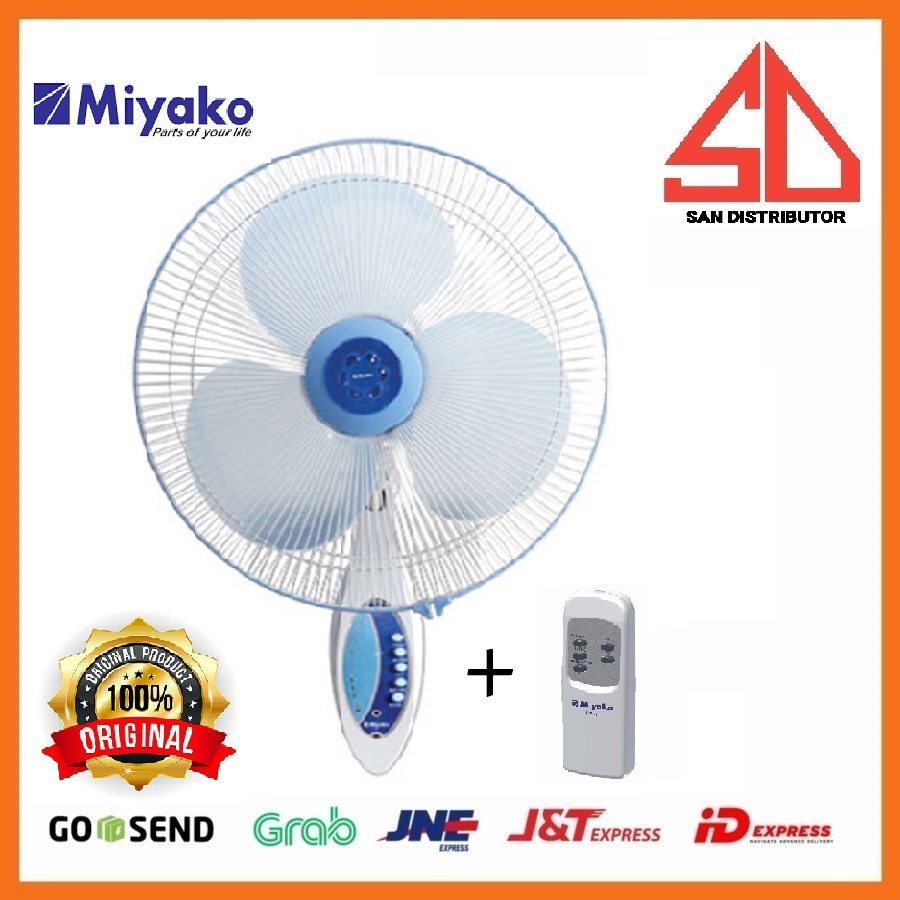 KIPAS ANGIN REMOT MIYAKO DINDING Wall Fan [16&quot;] KAW-1689 RC