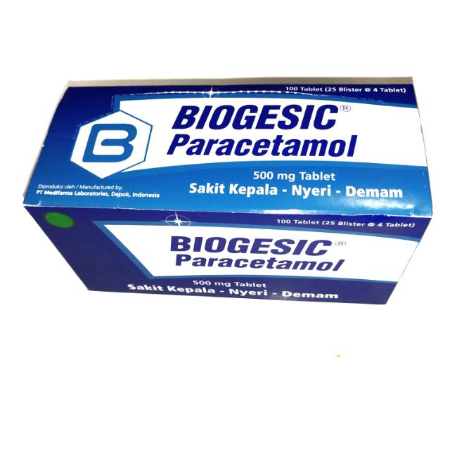 Jual Biogesic Paracetamol Pak Isi Blister Tablet Shopee Indonesia