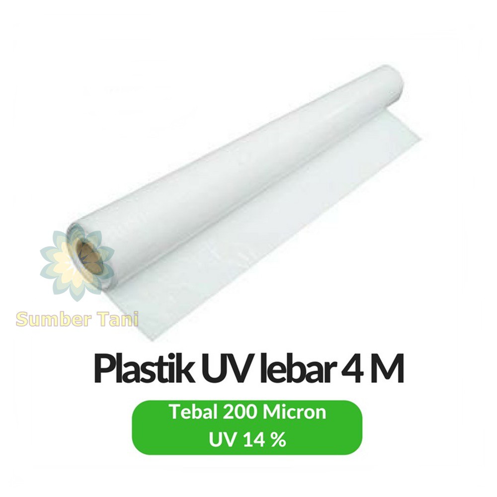 Plastik UV 200 Micron 14 % Lebar 4 Meter Plastik UV Green House
