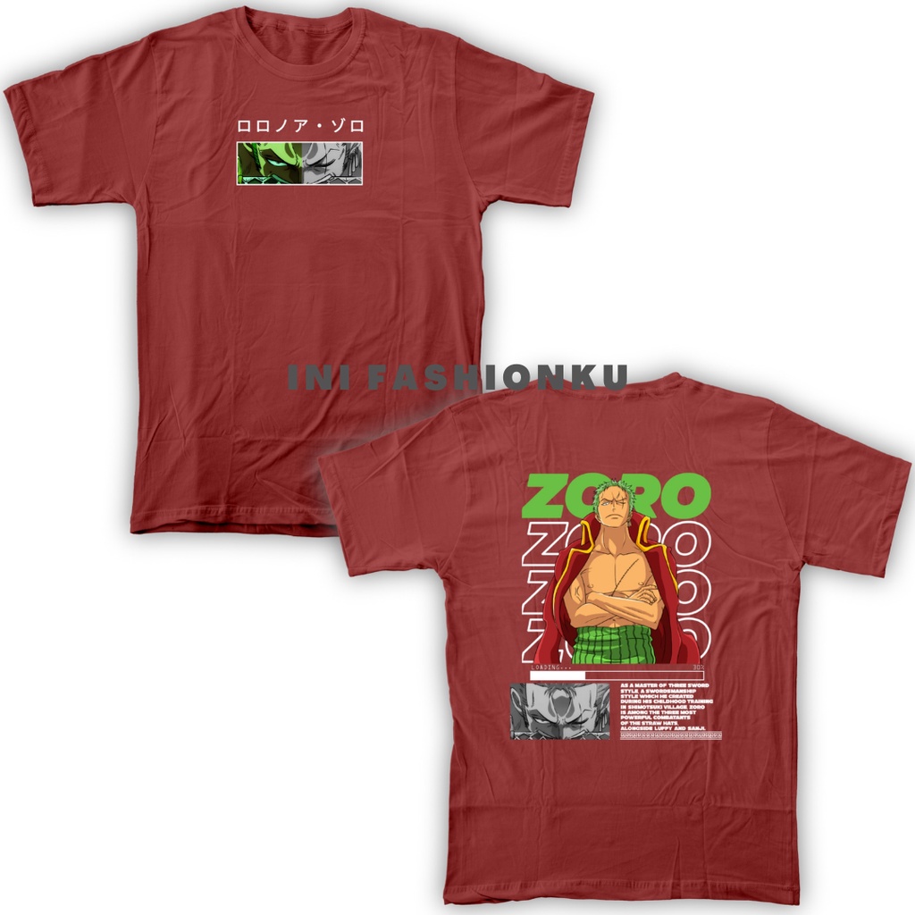 T-SHIRT PRIA ZORO 01PIECE SERIES 01/  SABLON DTF KEKINIAN/T-SHIRT PRIA CUSTOM WANITA UNISEX/KAOS UNISEX