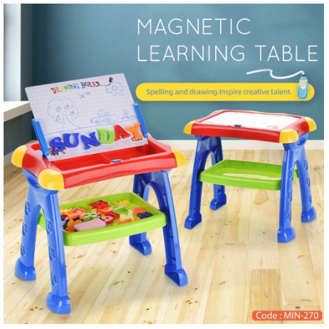 

MAGNETIC LEARNING TABLE Alphabet Mainan Edukasi Anak Magnetic Drawing Board Papan Tulis Magnet 5.0