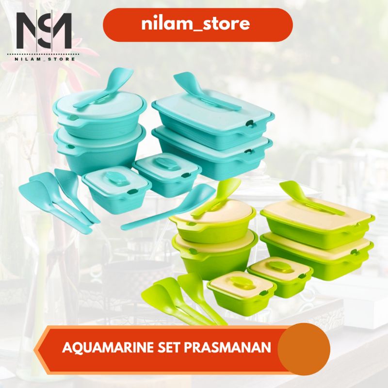 NSM - Sendok 4 - Aquamarine Set Prasmanan | Aquamarine Serving Set Prasmanan