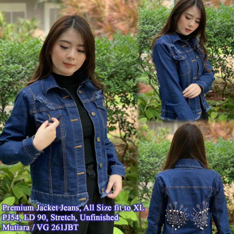 Jacket jeans wanita VG 261JBT mutiara