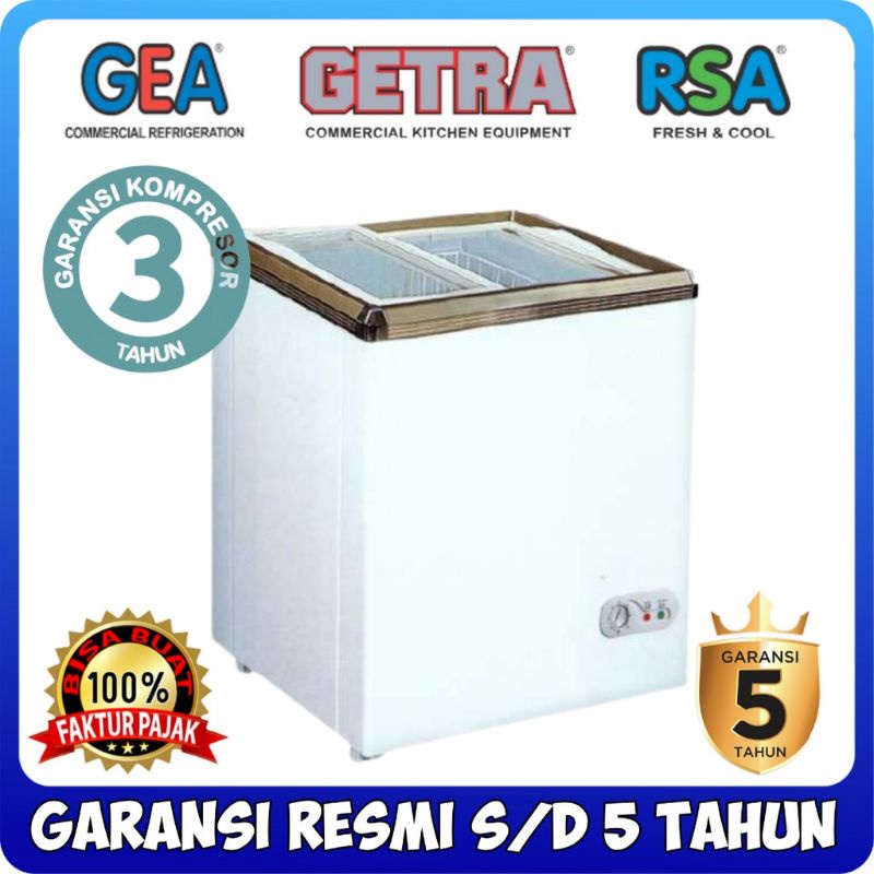 KULKAS BOX CHEST FREEZER KACA RSA 100 LITER XS 110